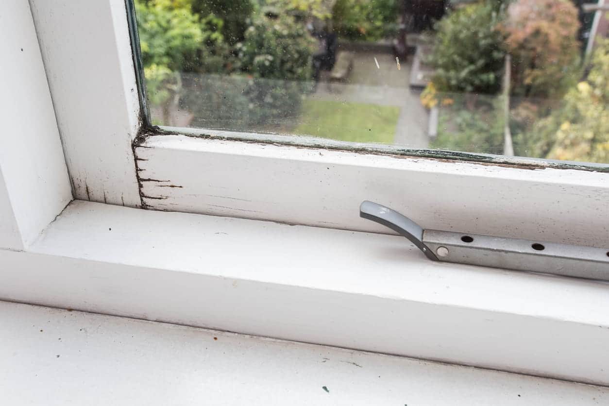 damaged window from faulty double glazing
